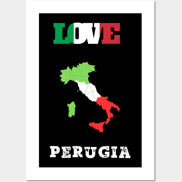 perugia shirt - maglietta perugia Umbria t shirt Perugia italian italy Wall Art by vaporgraphic